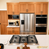 Cherry Kitchen Remodel - Warm Wood Cabinetry & Island Seating