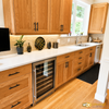 Cherry Kitchen Remodel - Warm Wood Cabinetry & Island Seating
