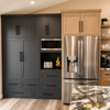 Custom White Oak Kitchen with Dramatic Stone Countertops
