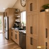 Custom White Oak Kitchen with Dramatic Stone Countertops