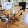 Rustic Wooden Table & Bench Set – Handcrafted Farmhouse Furniture