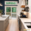 Painted Shaker Kitchen with Decorative Range Hood