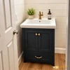 Bathroom Vanity - Navy Blue Painted Cabinet