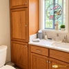 Bathroom Vanity - Red Oak with Storage Cabinet