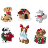 Bucilla Christmas Dogs Felt Applique Ornaments Kit 6/Pkg
