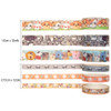 Ieebee Washi Tape Set 24/Rolls | Animal Carnival