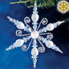 The Beadery Holiday Beaded Ornament Kit | Light Sapphire Snowflake