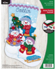 Bucilla Snow Family Portrait Felt Applique Stocking Kit