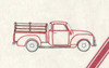 Colonial Patterns Iron-On Embroidery Patterns | Retro Red Truck