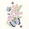 Colonial Patterns Flowers & Butterflies Iron-On Embroidery Patterns