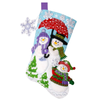 Bucilla Felt Applique Stocking Kit | Frosty Family