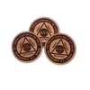 Alcoholics Anonymous (AA) Personalized Wooden Coin – Sobriety Anniversary Medallion