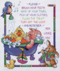 Janlynn Counted Cross Stitch Kit | Bath Time Rules