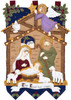 Bucilla Away In The Manger W/Lights Felt Applique Wall Hanging Kit