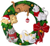 Bucilla Holiday Housecats Felt Applique Wall Wreath Kit