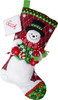 Bucilla Felt Applique Stocking Kit | Snowman's Quilted Delight