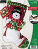 Bucilla Felt Applique Stocking Kit | Snowman's Quilted Delight