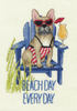 Dimensions Beach Day Dog Counted Cross Stitch Kit