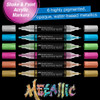 Faber-Castell Black Edition Shake & Paint Metallic Acrylic Markers 6/Pkg
