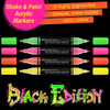 Faber-Castell Black Edition Shake & Paint Neon Colors Acrylic Markers 4/Pkg