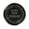 Narcotics Anonymous (NA) Clean Time Coin – Black Pink Neon Crystal Sobriety Medallion Gift