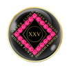 Narcotics Anonymous (NA) Clean Time Coin – Black Pink Neon Crystal Sobriety Medallion Gift