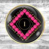 Narcotics Anonymous (NA) Clean Time Coin – Black Pink Neon Crystal Sobriety Medallion Gift