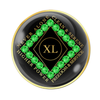 Narcotics Anonymous (NA) Clean Time Coin – Black Green Neon Crystal Sobriety Medallion Gift
