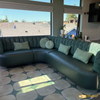 Crescent Banquette Booth – Custom Upholstered Built-In Seating