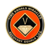 Narcotics Anonymous Orange & Black Anniversary Coin