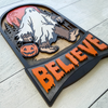 Bigfoot Ghost Halloween Wooden Sign - Believe Spooky Fall Decor