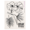 Crafter's Companion Tropical Floral Acrylic Stamp Set