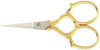 Gingher Gold-Handled Epaulette Embroidery Scissors 3.5"