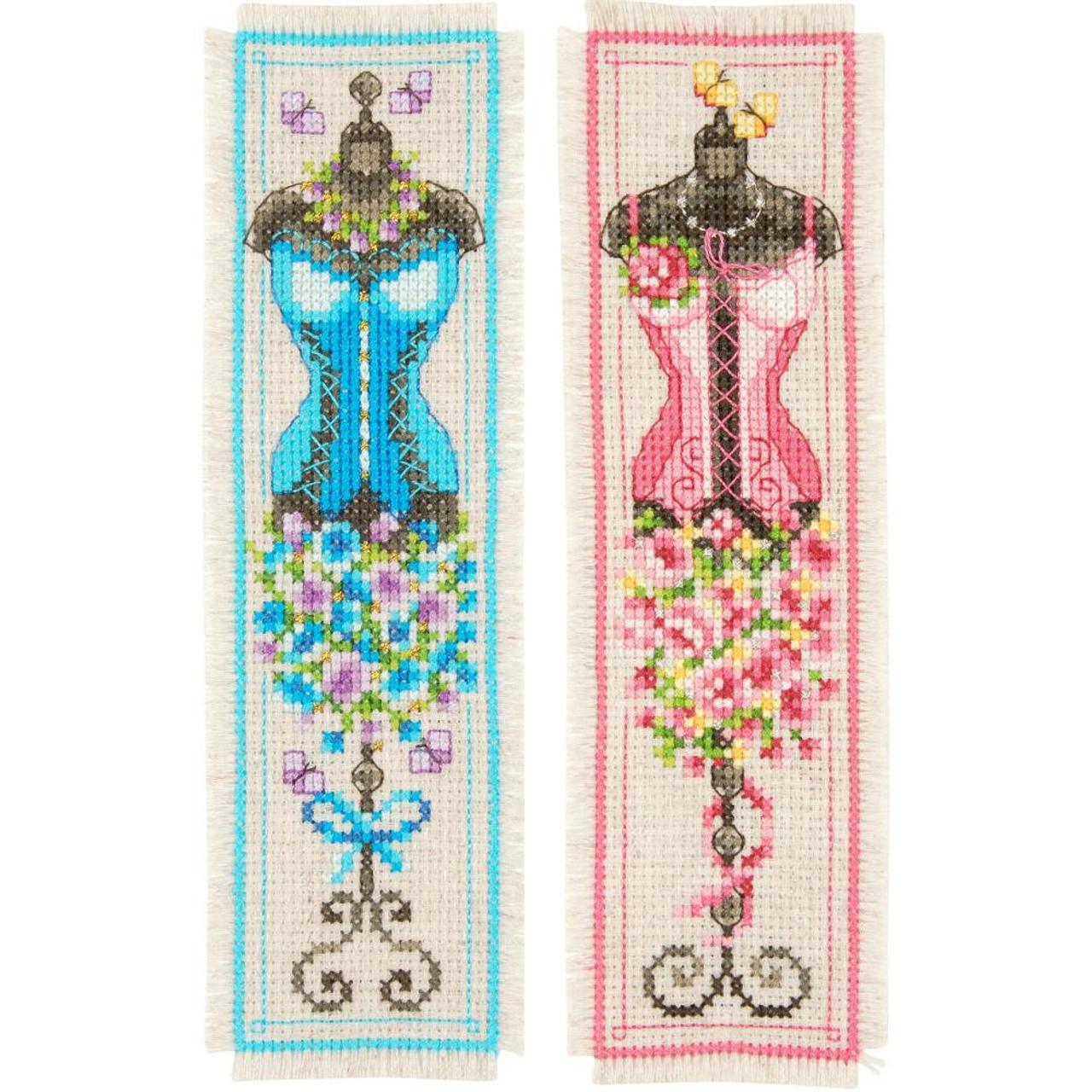 Vervaco Counted Cross Stitch Bookmark Kit 2.4X8 2/Pkg, Eagel & Owl