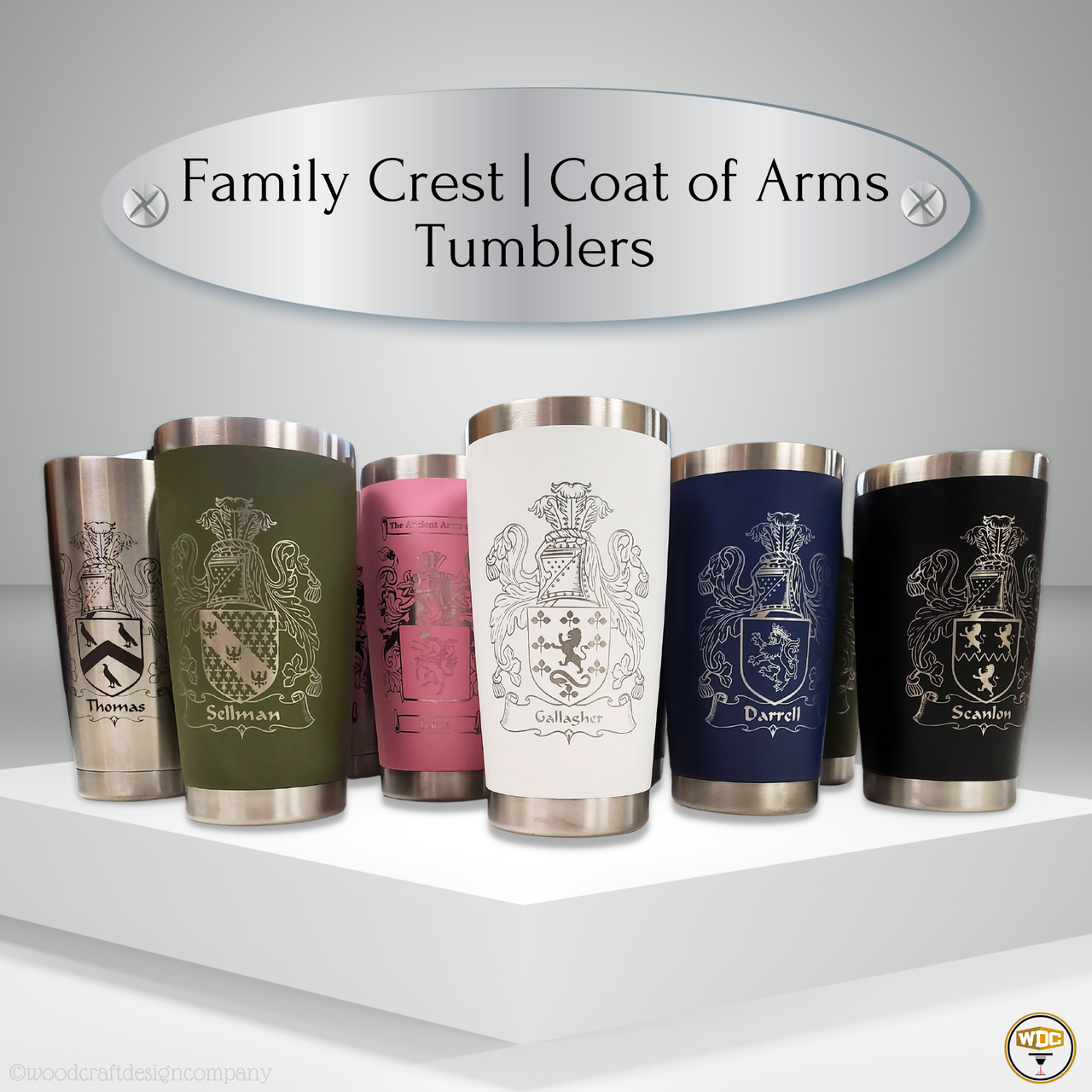 Family Crest/Coat of Arms Double-Wall 20oz Tumbler