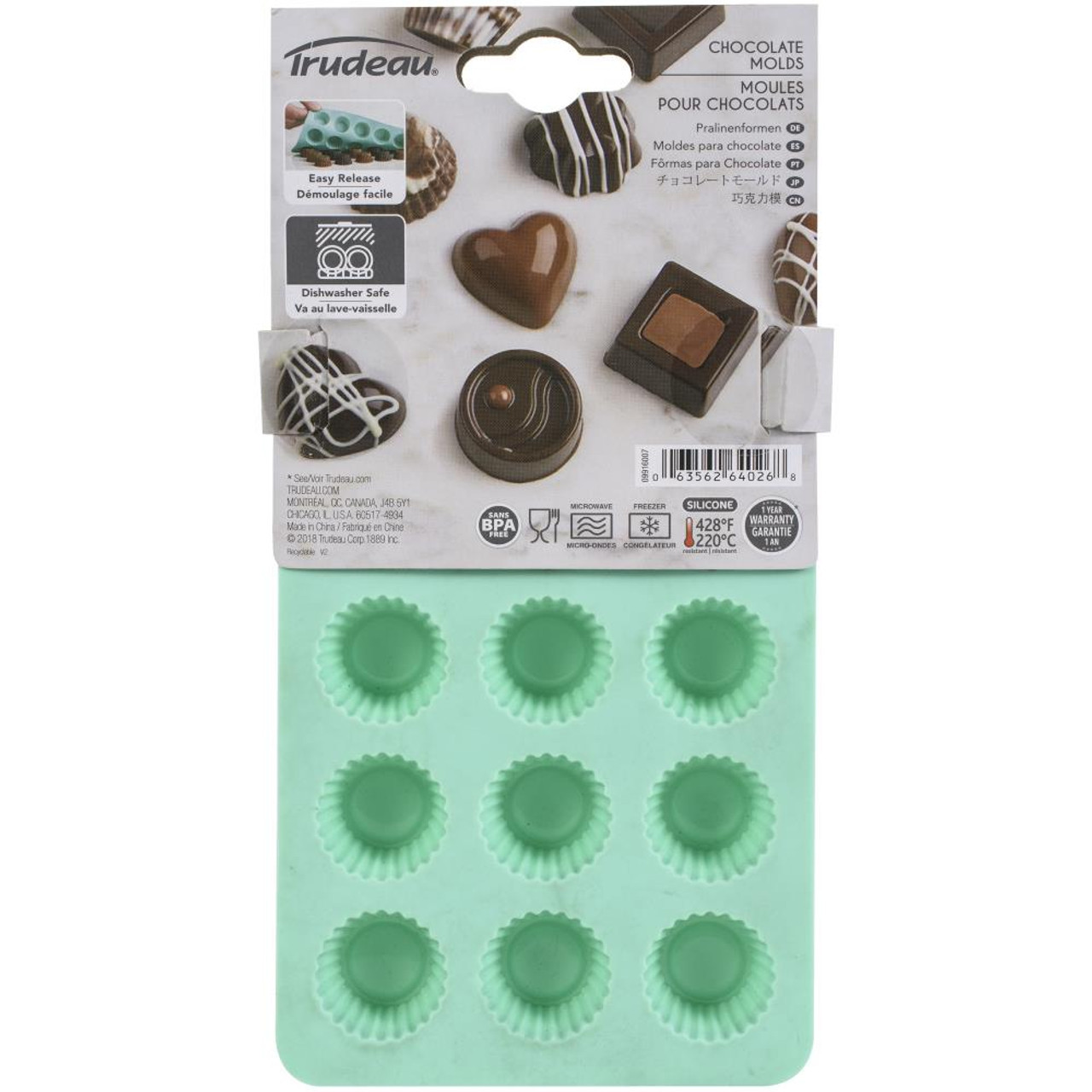 Trudeau Dinosaur Silicone Chocolate Candy Molds 2/Pkg