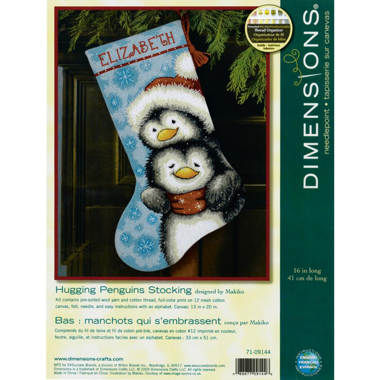 Dimensions Polar Pals Stocking Needlepoint Kit-16 Long Stitched in Thread