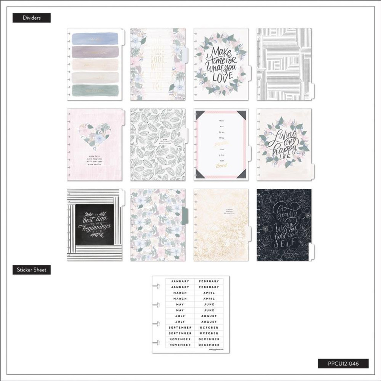 Sticker Reusable Book: Marble Planner Supplies + Foiled Organizer
