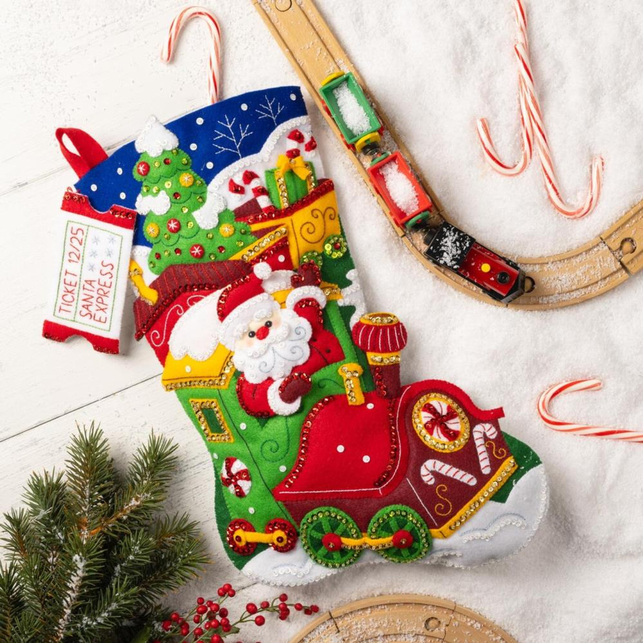Bucilla Felt Ornament Kit, Santa's Unicorn