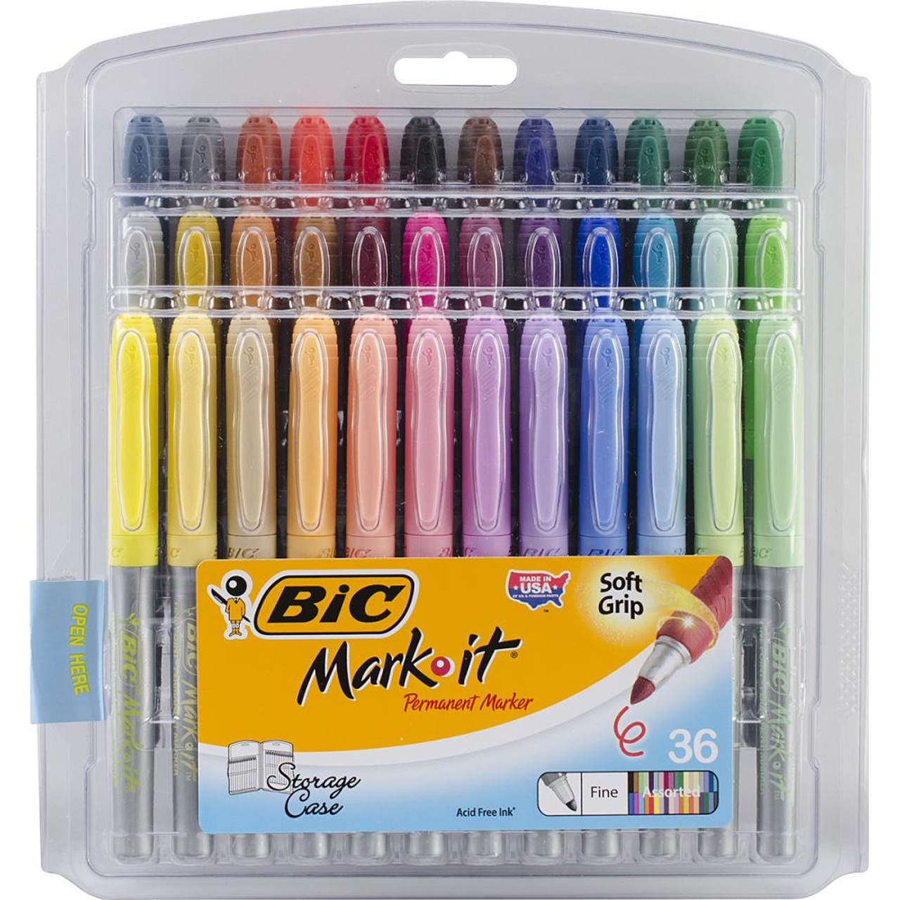 BIC Ultra Fine Point Permanent Markers 36 Count Fashion Assorted Colors,  Quick Dry Permanent Markers for School Art Projects, Color Markers 