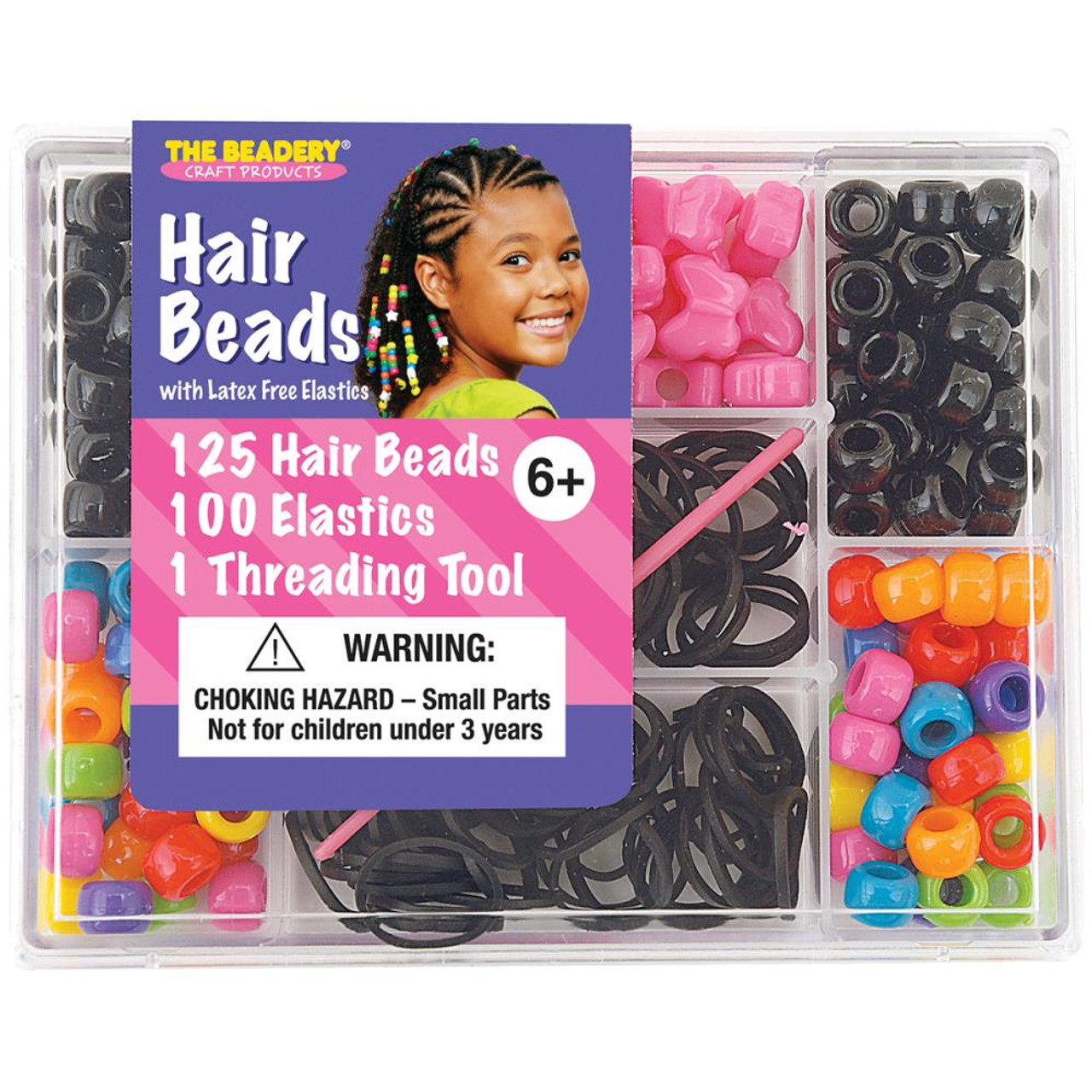 Beadery Small Hair Bead Box Kit - Circus