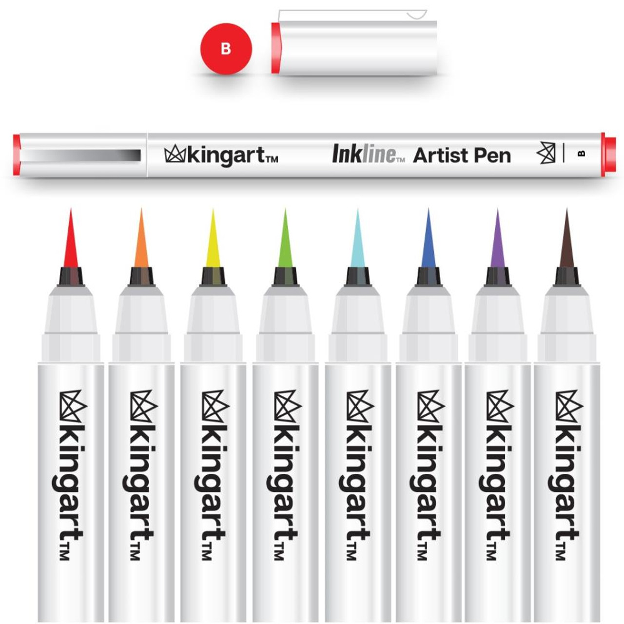 Pentel Arts Color Pen Fine Point Color Markers 18/Pkg