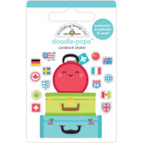 Doodlebug Doodle-Pops Pack Your Bags 3D Stickers
