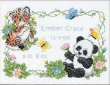 Dimensions Stamped Cross Stitch Kit - Baby Animals Birth Record