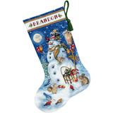 Dimensions Counted Cross Stitch Stocking Kit - Snowman & Friends