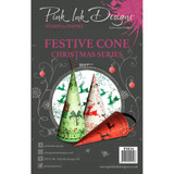 Pink Ink Designs A5 Clear Stamp Set - Festive Cone