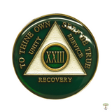 Tri-Plate Green AA Medallion