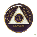 Tri-Plate Purple AA Medallion