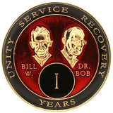 AA Tri-Plate Bill & Bob Year Coin - Red