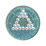 AA Anniversary Coin Medallion | Crystal Glitter Aqua AB